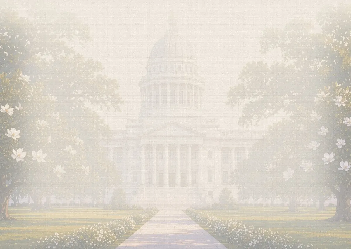 Soft watercolor wash: Arkansas State Capitol, Little Rock