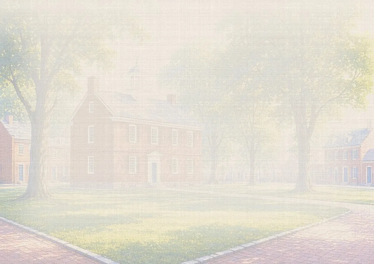 Soft watercolor wash: Old State House on The Green, Dover