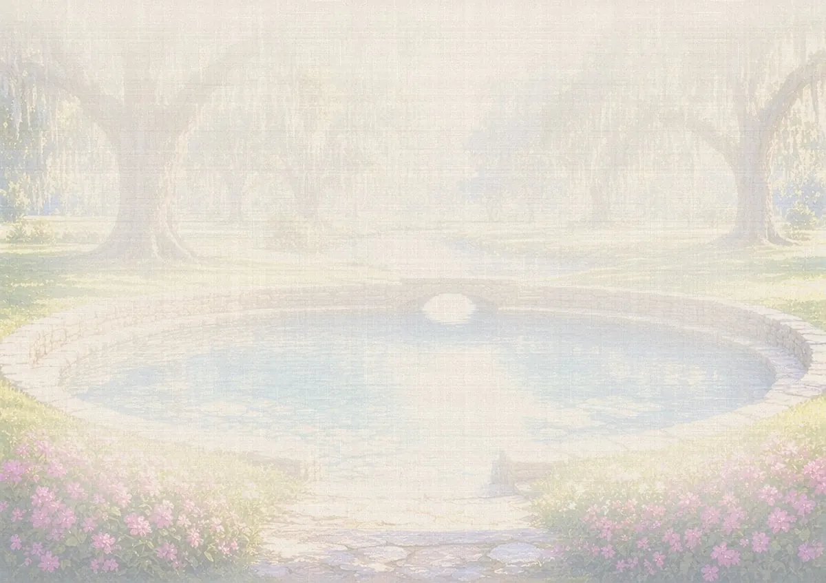 Soft watercolor wash: Radium Springs Gardens, Albany