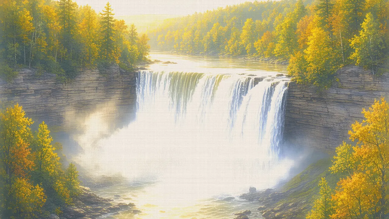 Watercolor: Cumberland Falls, Corbin