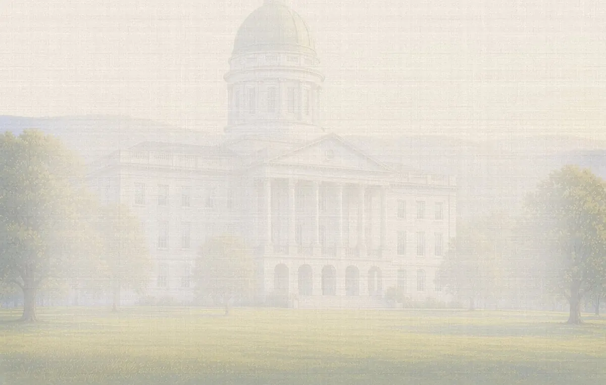 Soft watercolor wash: Maine State House, Augusta