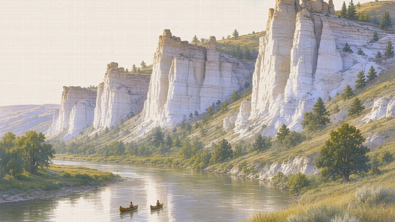 Watercolor: White Cliffs of the Upper Missouri River Breaks National Monument