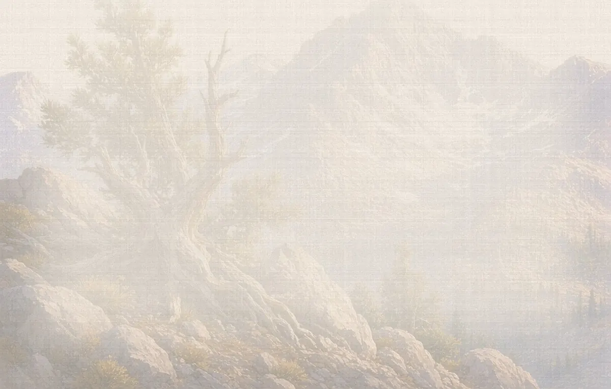 Soft watercolor wash: Ancient bristlecone pines below Wheeler Peak, Great Basin National Park
