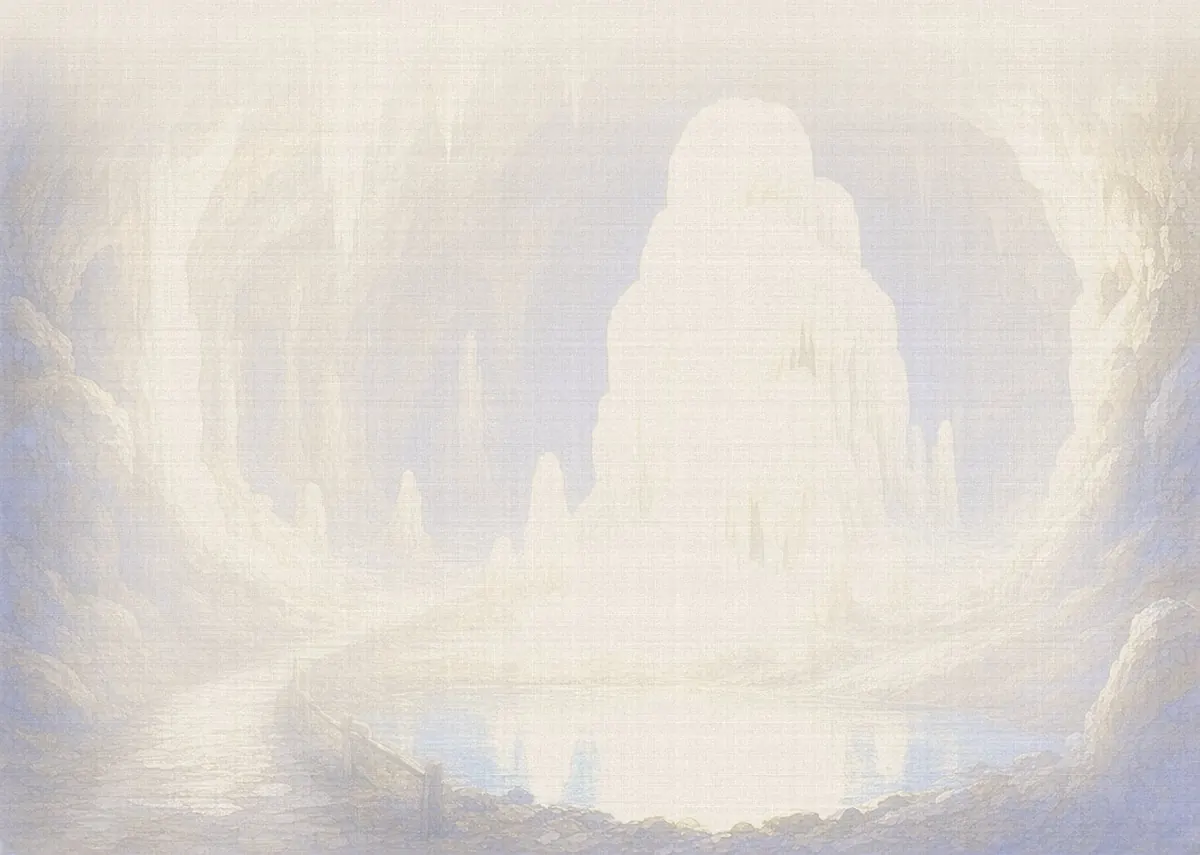 Soft watercolor wash: Big Room, Carlsbad Caverns National Park