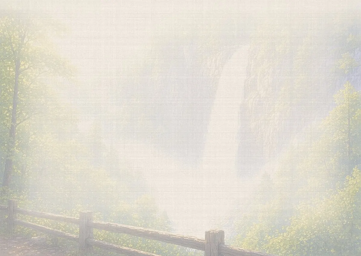 Soft watercolor wash: Upper Whitewater Falls, Nantahala National Forest, Transylvania County