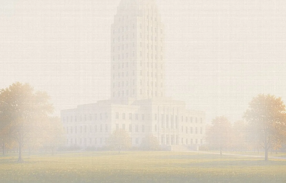 Soft watercolor wash: North Dakota State Capitol, Bismarck