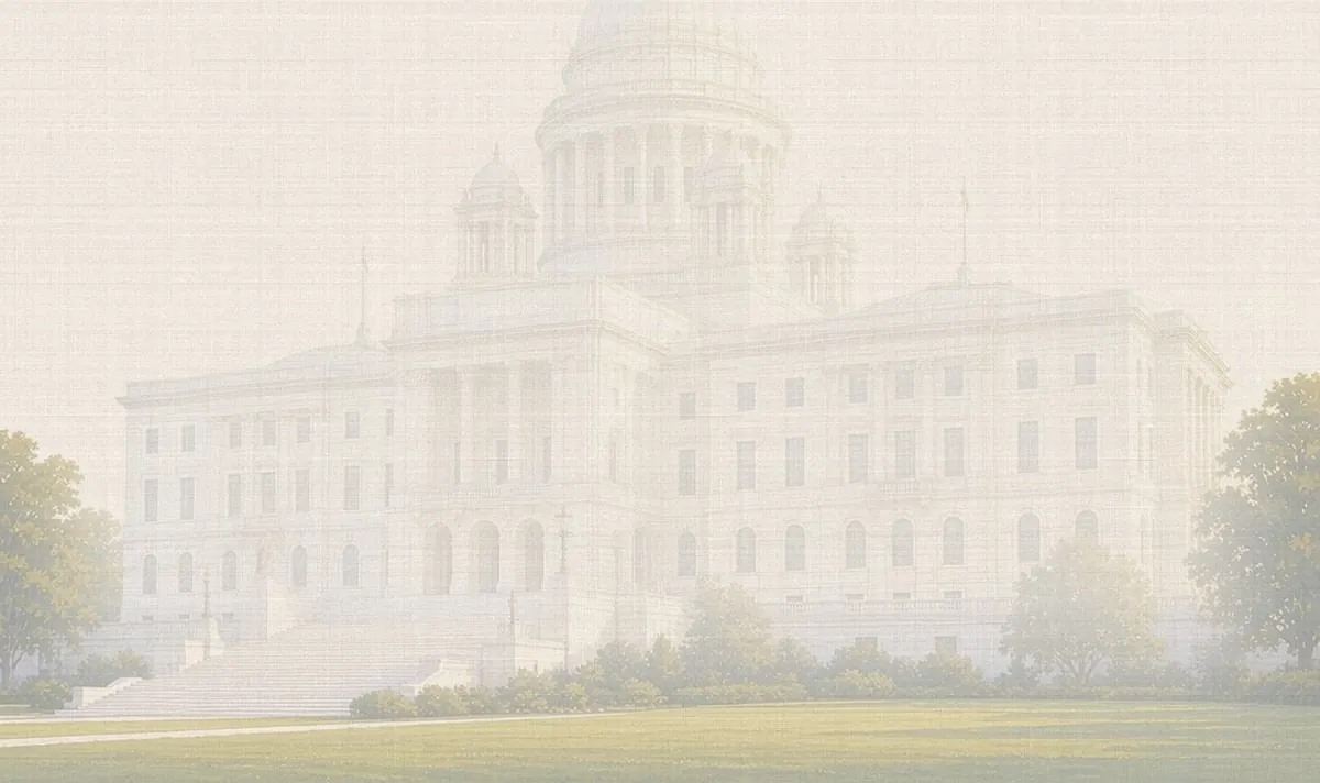 Soft watercolor wash: Rhode Island State House, Providence