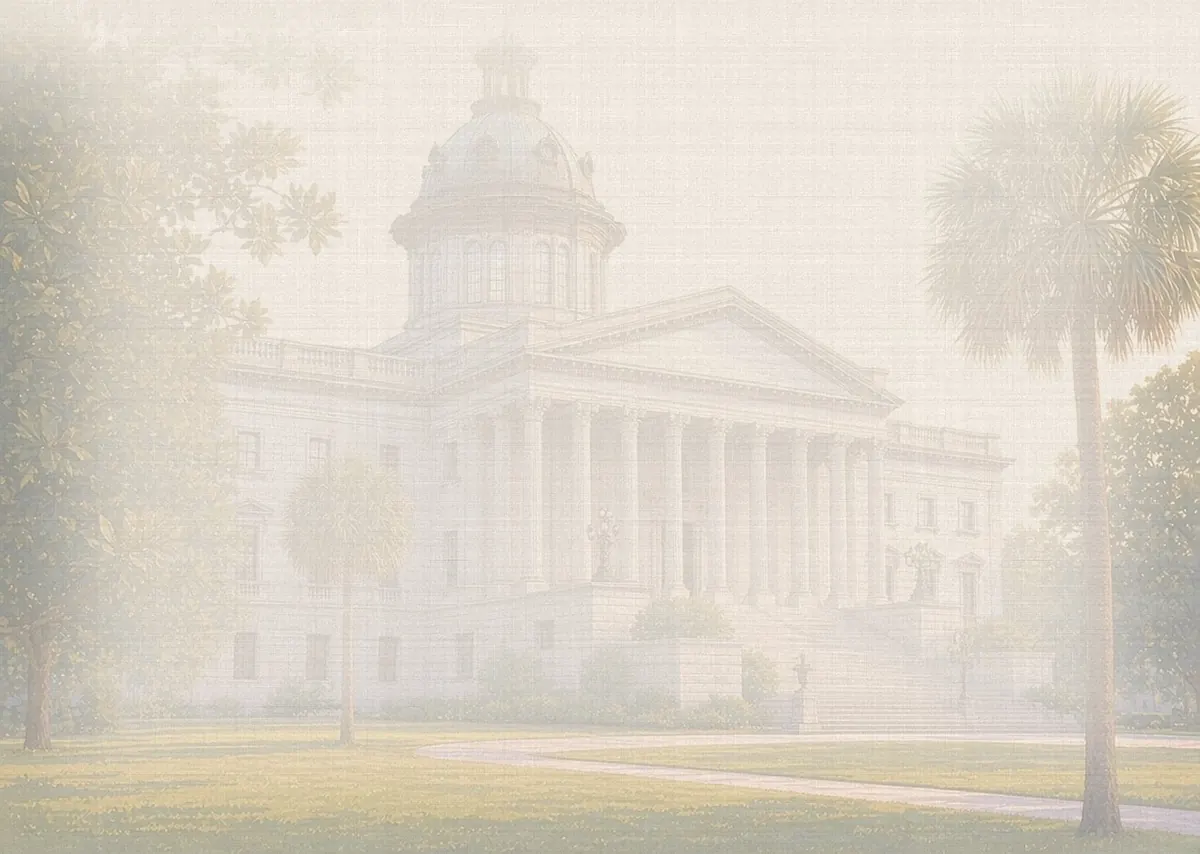 Soft watercolor wash: South Carolina State House, Columbia