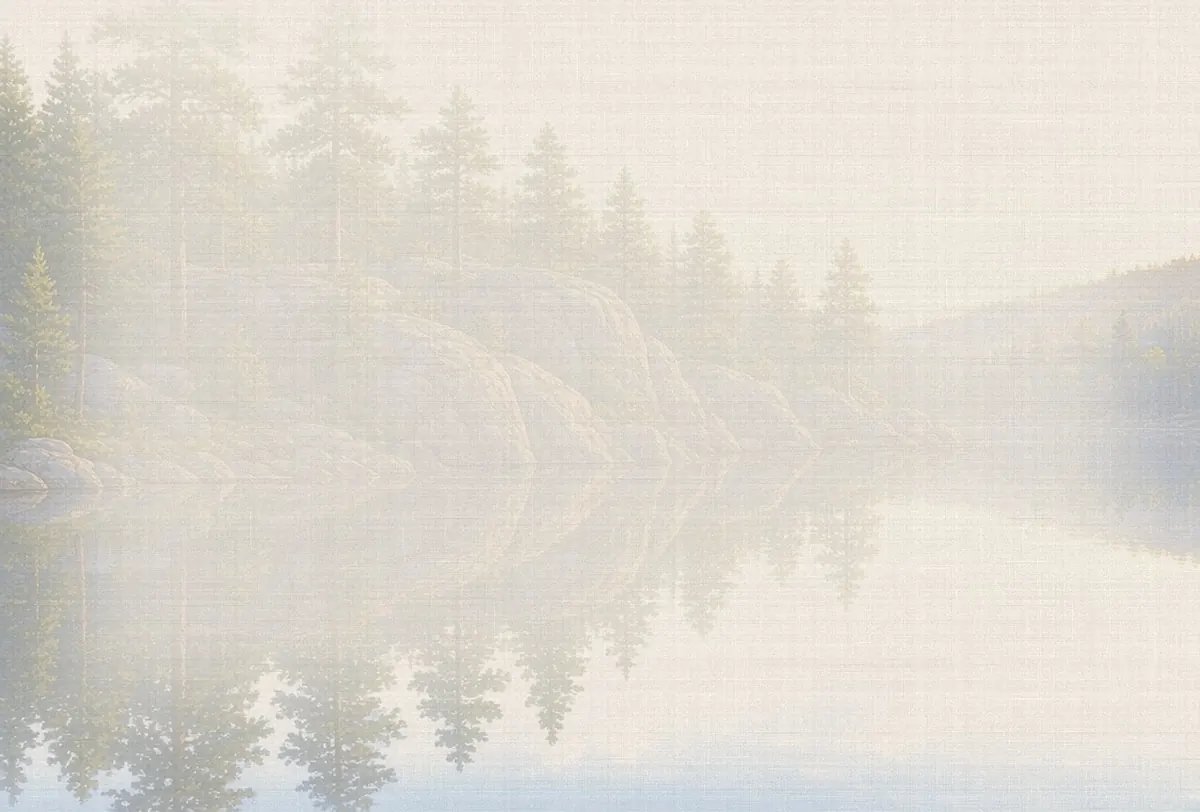 Soft watercolor wash: Sylvan Lake granite boulders and pines, Custer State Park