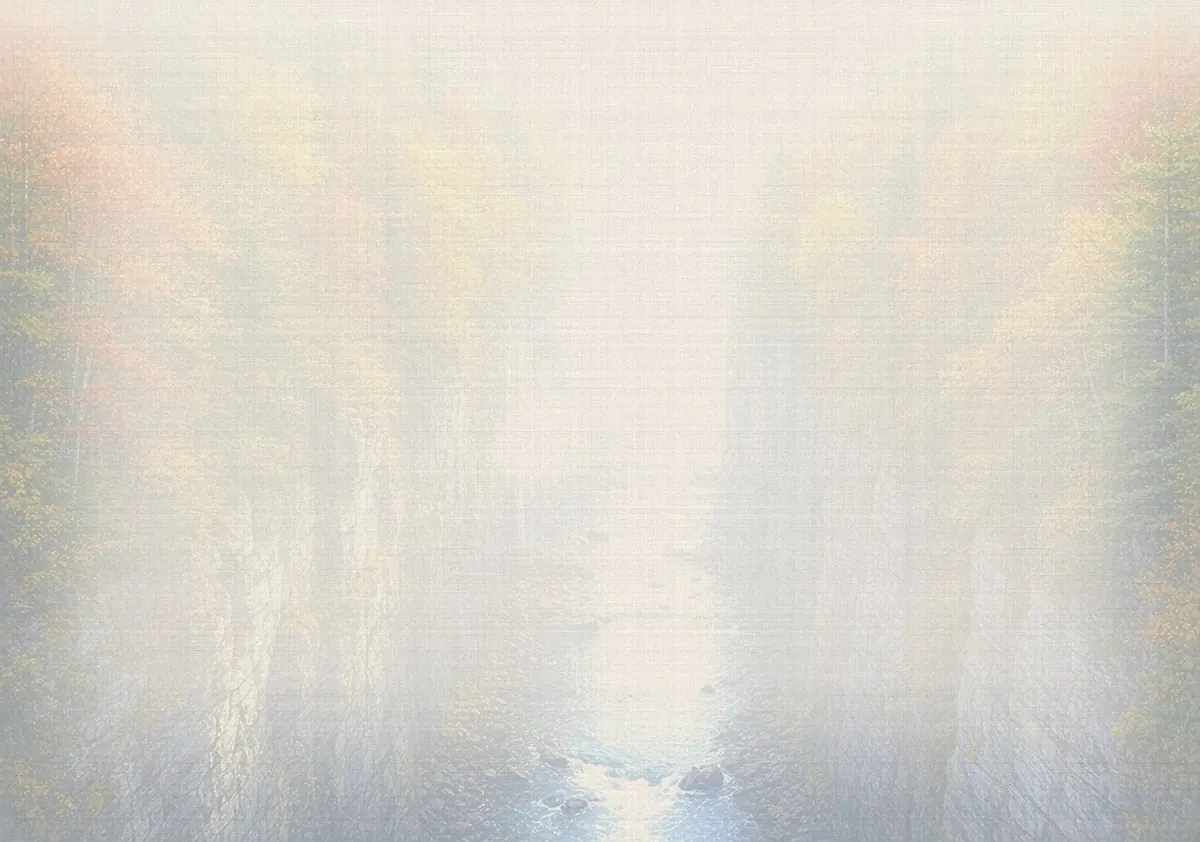 Soft watercolor wash: Quechee Gorge from the Route 4 bridge, Hartford