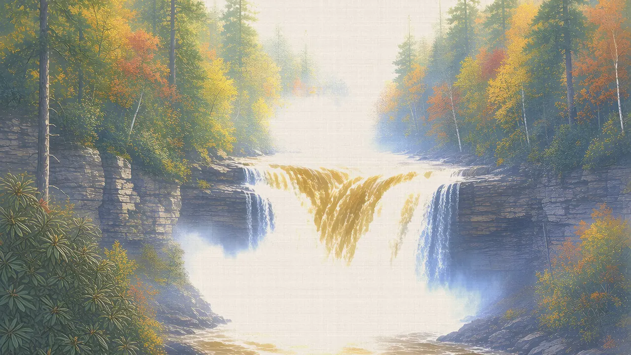 Watercolor: Blackwater Falls, Tucker County