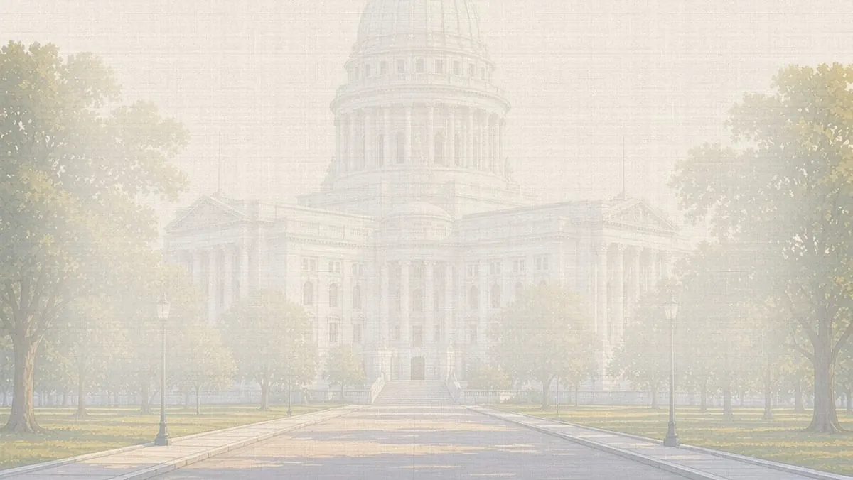 Soft watercolor wash: Wisconsin State Capitol, Madison