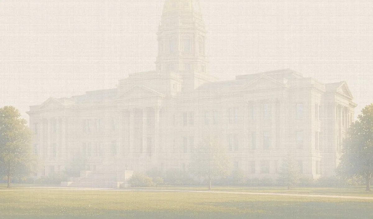 Soft watercolor wash: Wyoming State Capitol, Cheyenne